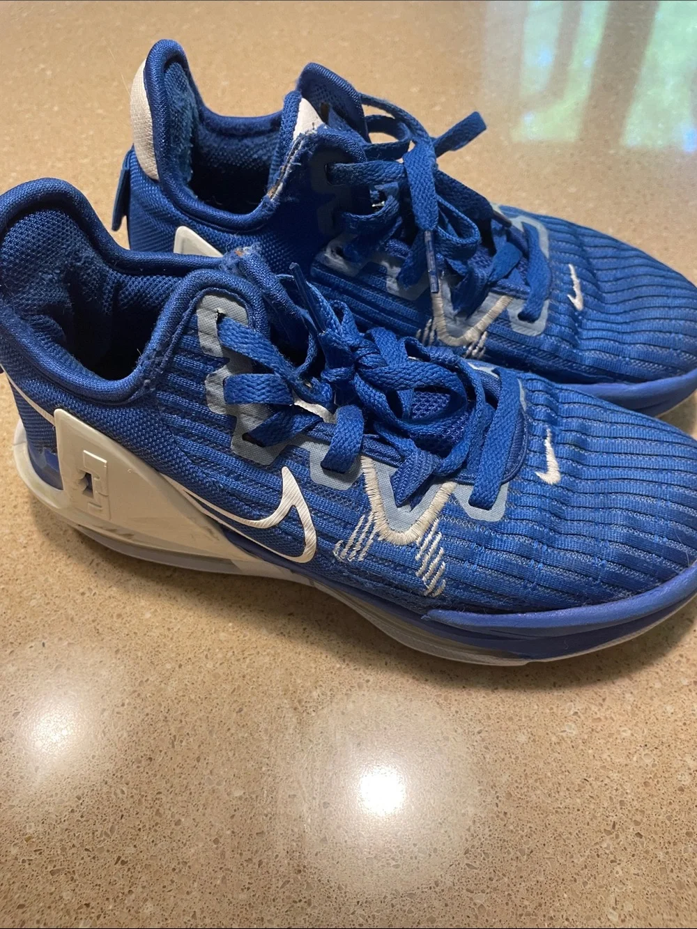 Nike Lebron Witness Kids Blue and White Athletic Sneakers